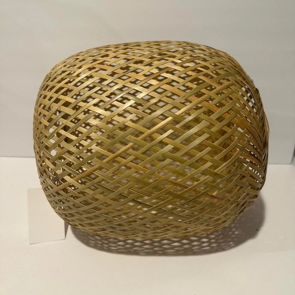 Craft Natural Bamboo Pendant Light Decorative Basket Shade